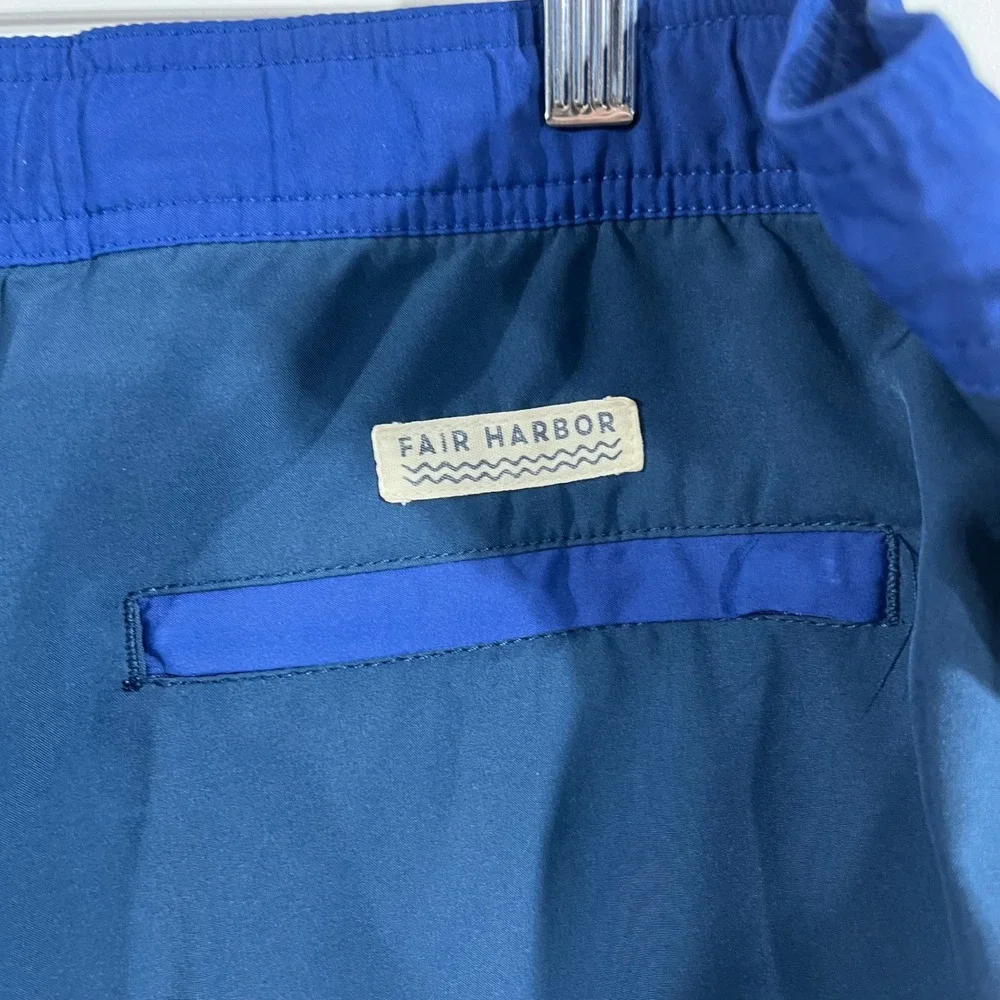 Fair Harbor Coastal Beachy Mens Blue Swim Trunks Board Shorts Resort Size XL
